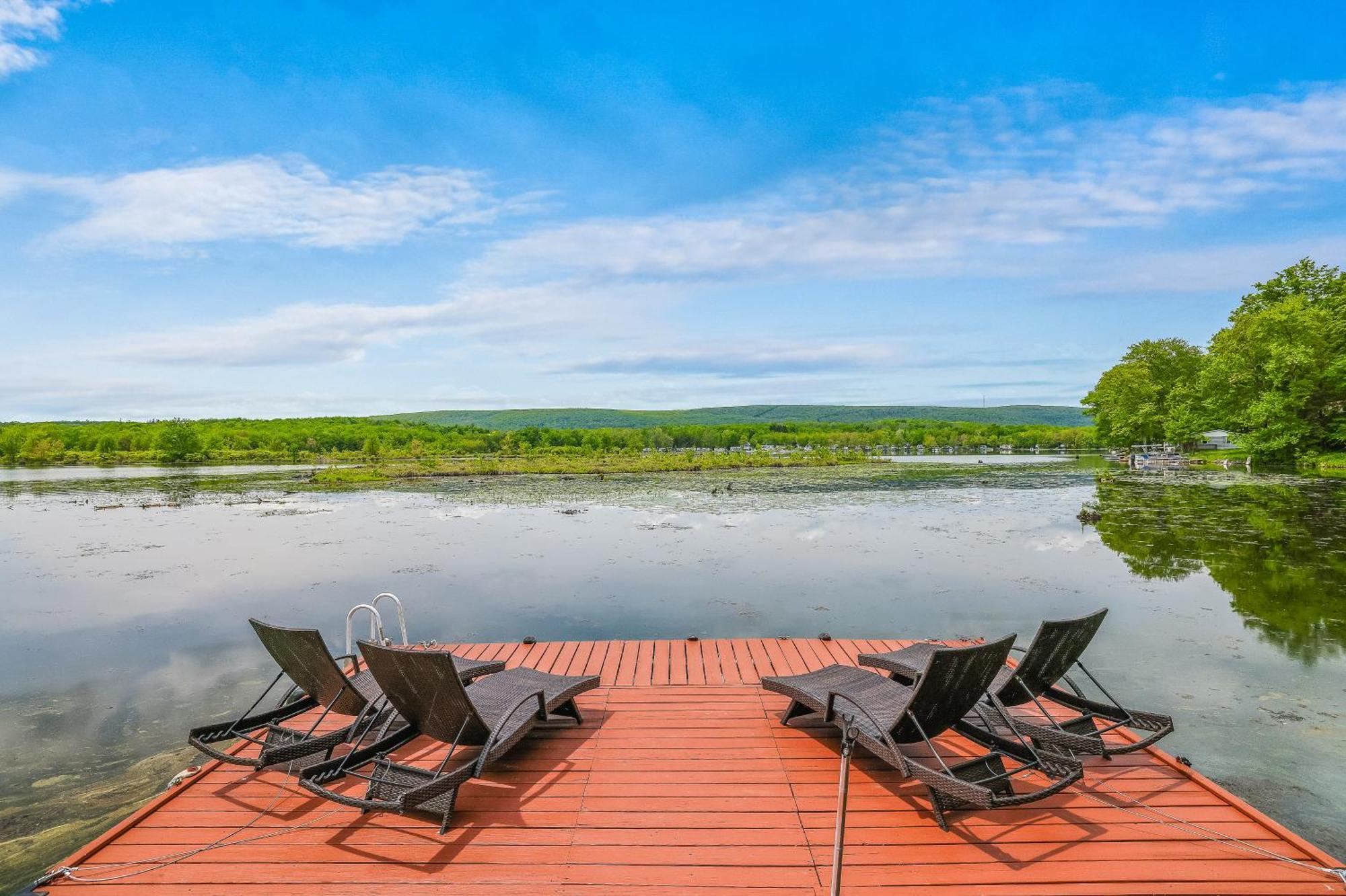 Lakefront A-Frame, Dock, Kayaks, Fire Place Lake Ariel Exterior foto