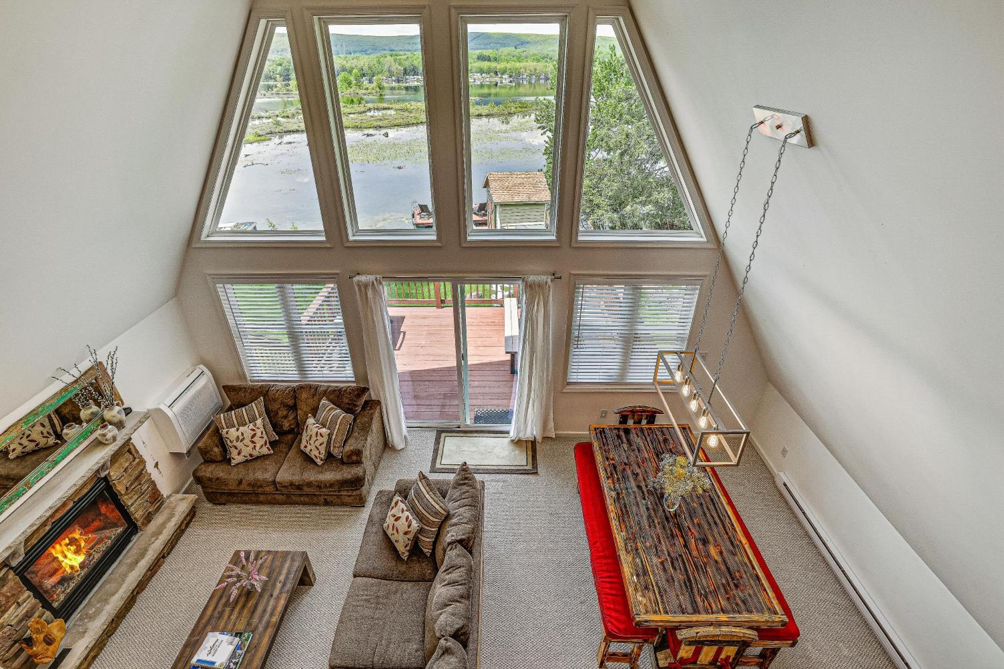 Lakefront A-Frame, Dock, Kayaks, Fire Place Lake Ariel Exterior foto