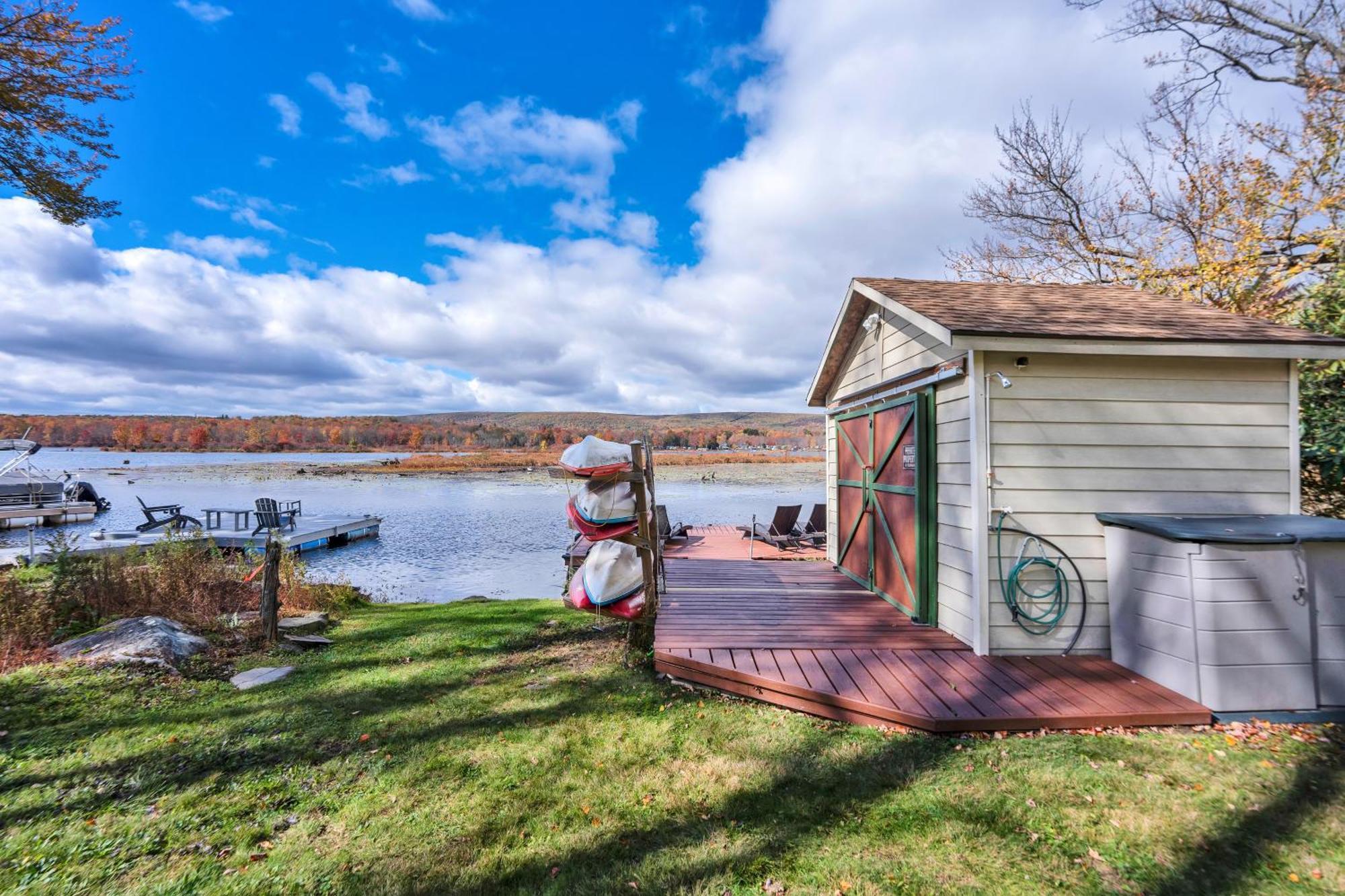 Lakefront A-Frame, Dock, Kayaks, Fire Place Lake Ariel Exterior foto